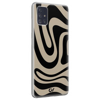 Casevibes Samsung Galaxy A51 hoesje siliconen - Abstract Black Waves