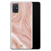 Casevibes Samsung Galaxy A51 hoesje siliconen - Rose Marble