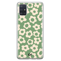 Casevibes Samsung Galaxy A51 hoesje siliconen - Retro Cute Flowers