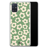 Casevibes Samsung Galaxy A51 hoesje siliconen - Retro Cute Flowers