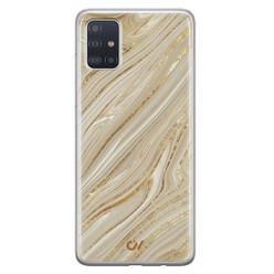 Casevibes Samsung Galaxy A51 hoesje siliconen - Golden Marble