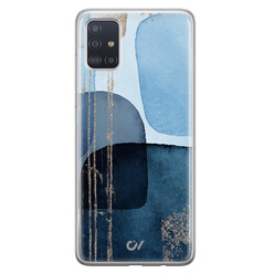 Casevibes Samsung Galaxy A51 hoesje siliconen - Blue Abstract Shapes