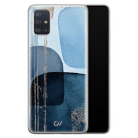 Casevibes Samsung Galaxy A51 hoesje siliconen - Blue Abstract Shapes