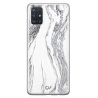 Casevibes Samsung Galaxy A51 hoesje siliconen - Marble Ivory