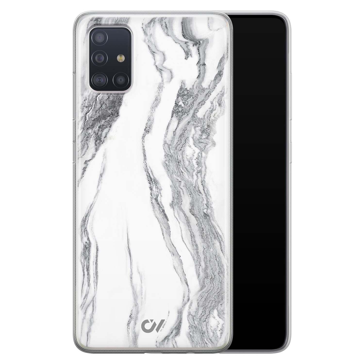 Casevibes Samsung Galaxy A51 hoesje siliconen - Marble Ivory