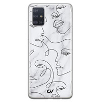Casevibes Samsung Galaxy A51 hoesje siliconen - Marble Faces