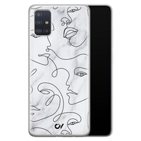 Casevibes Samsung Galaxy A51 hoesje siliconen - Marble Faces