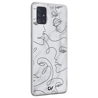 Casevibes Samsung Galaxy A51 hoesje siliconen - Marble Faces