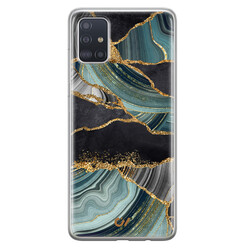 Casevibes Samsung Galaxy A51 hoesje siliconen - Marble Jade Stone