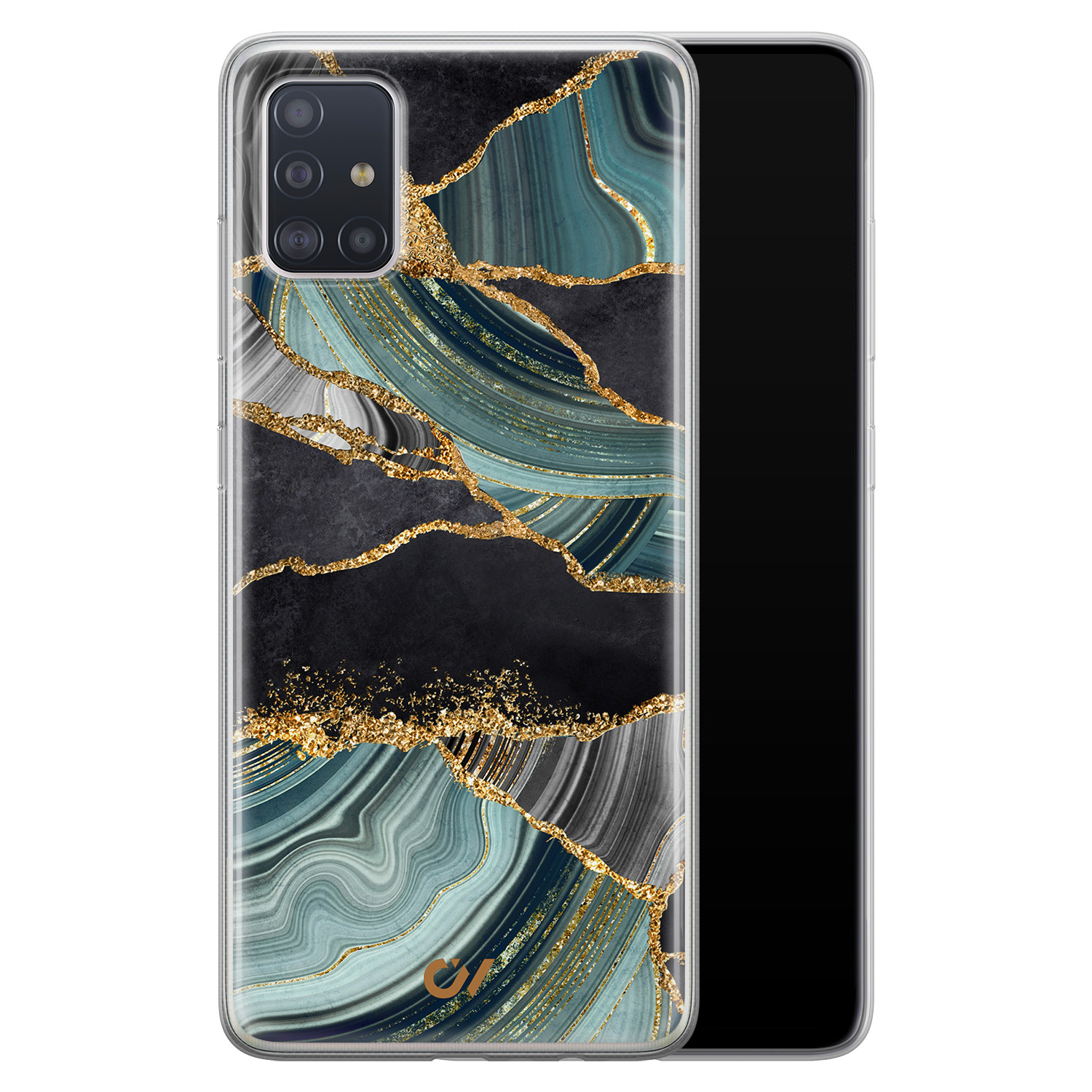 Casevibes Samsung Galaxy A51 hoesje siliconen - Marble Jade Stone