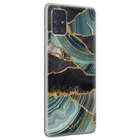 Casevibes Samsung Galaxy A51 hoesje siliconen - Marble Jade Stone