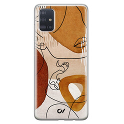 Casevibes Samsung Galaxy A51 hoesje siliconen - Abstract Shape Faces