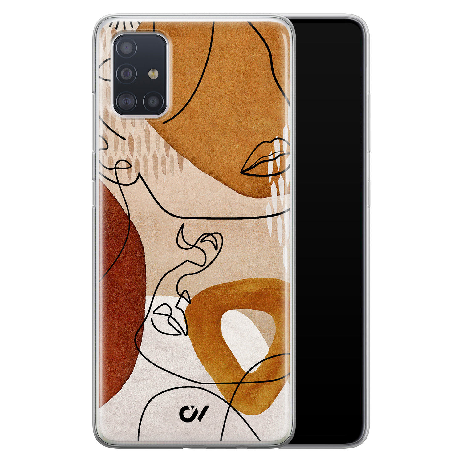 Casevibes Samsung Galaxy A51 hoesje siliconen - Abstract Shape Faces