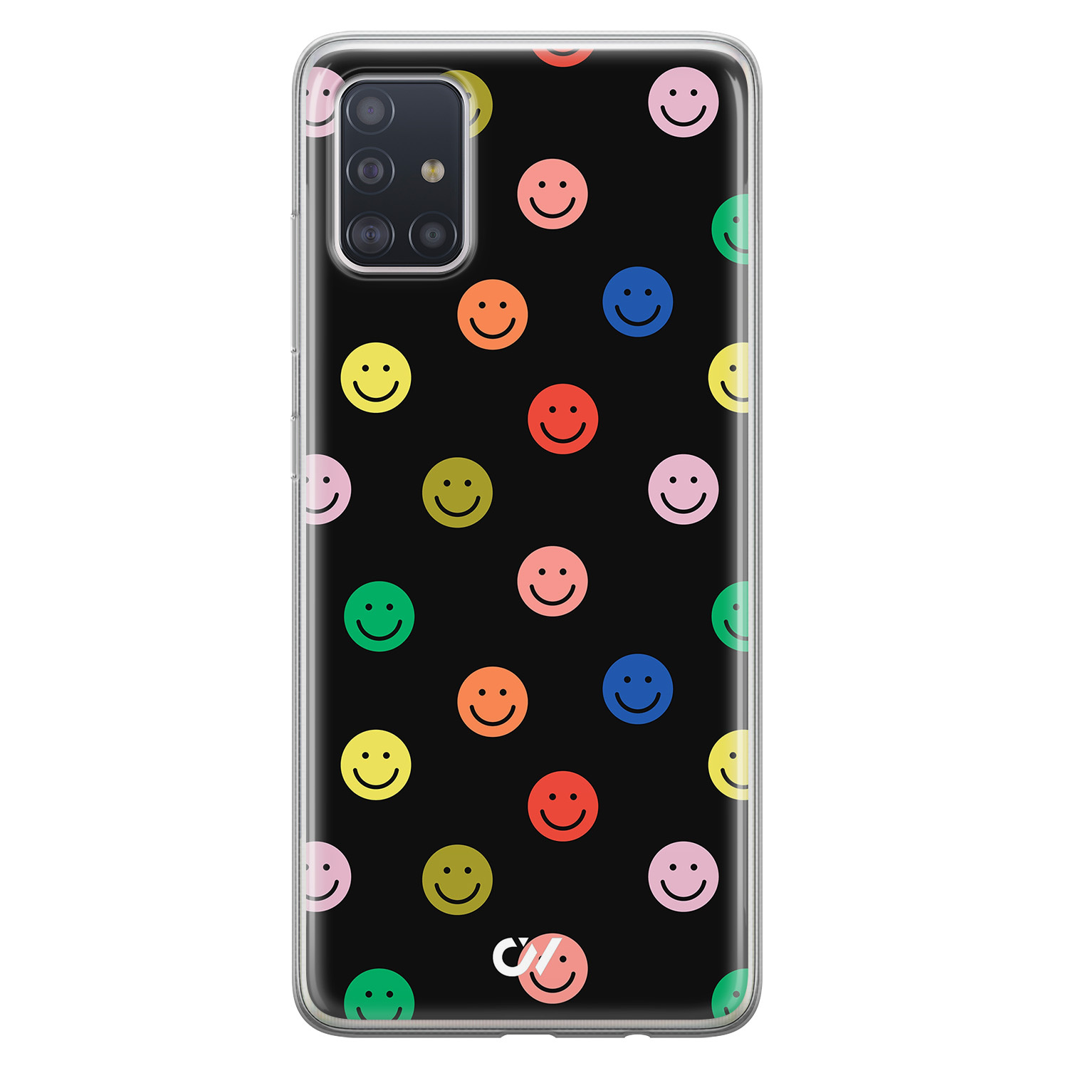 Casevibes Samsung Galaxy A51 hoesje siliconen - Retro Smileys