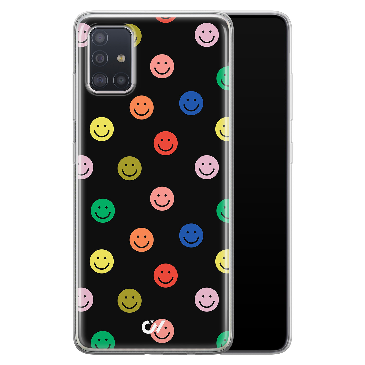 Casevibes Samsung Galaxy A51 hoesje siliconen - Retro Smileys