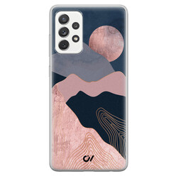 Casevibes Samsung Galaxy A52 hoesje siliconen - Landscape Rosegold