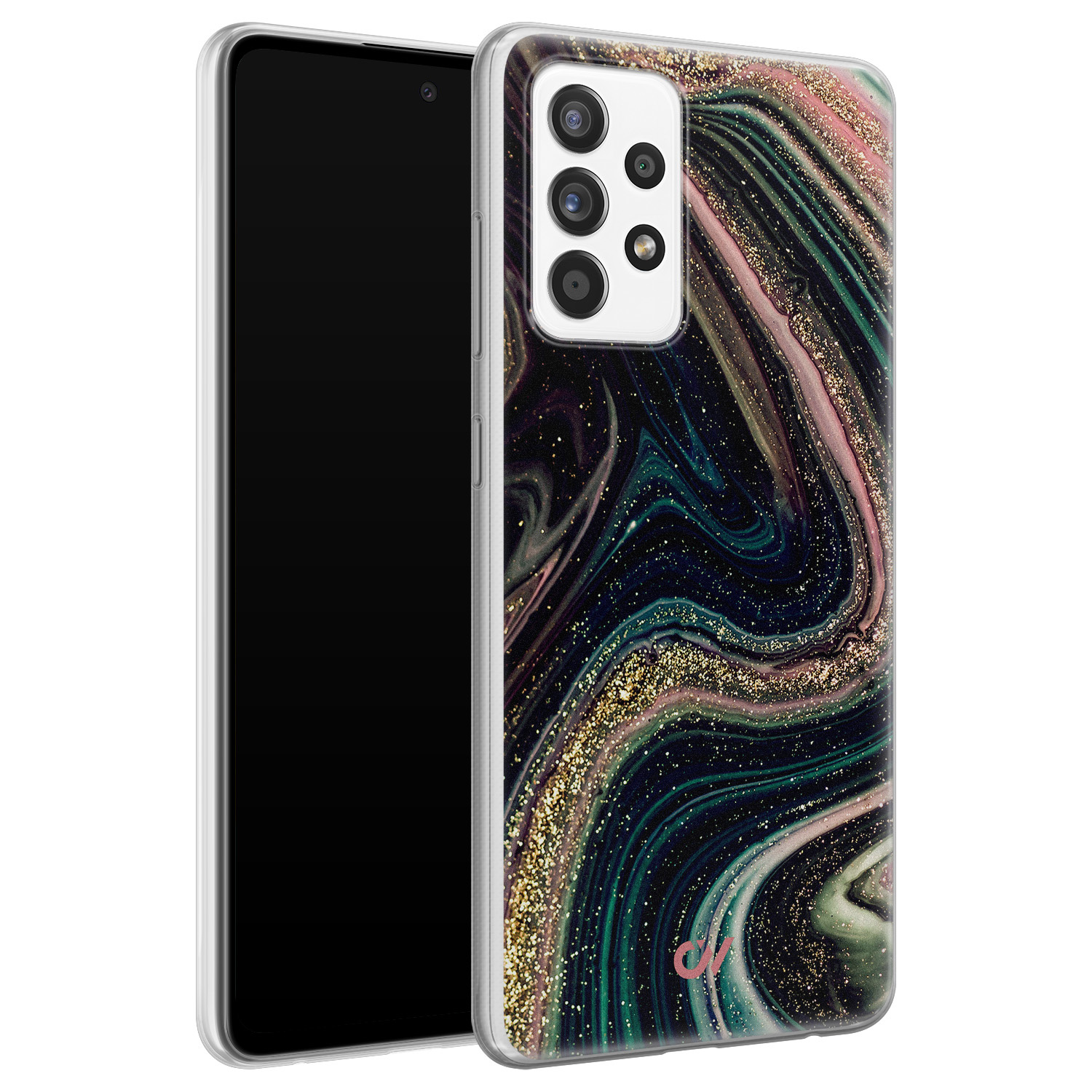 Casevibes Samsung Galaxy A52 hoesje siliconen - Marble Twilight