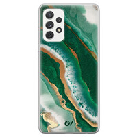 Casevibes Samsung Galaxy A52 hoesje siliconen - Marble Jade Waves