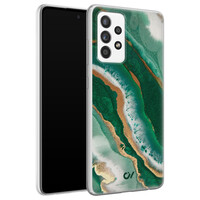 Casevibes Samsung Galaxy A52 hoesje siliconen - Marble Jade Waves