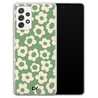 Casevibes Samsung Galaxy A52 hoesje siliconen - Retro Cute Flowers