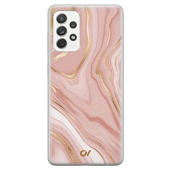 Casevibes Samsung Galaxy A52 hoesje siliconen - Rose Marble