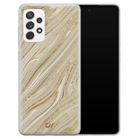 Casevibes Samsung Galaxy A52 hoesje siliconen - Golden Marble