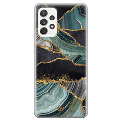 Casevibes Samsung Galaxy A52 hoesje siliconen - Marble Jade Stone