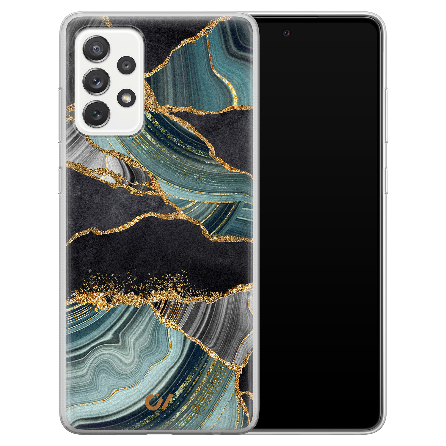 Casevibes Samsung Galaxy A52 hoesje siliconen - Marble Jade Stone