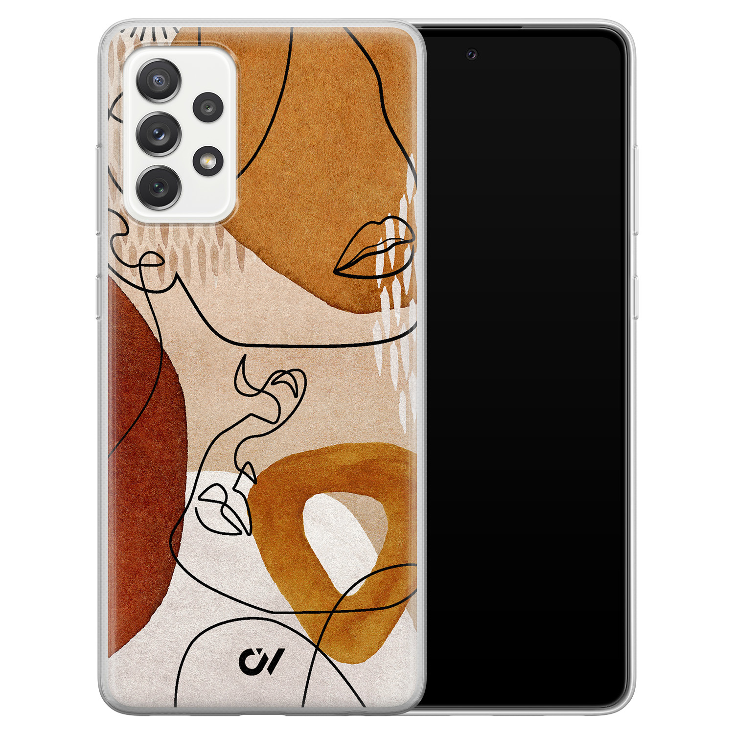Casevibes Samsung Galaxy A52 hoesje siliconen - Abstract Shape Faces