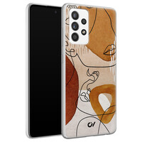 Casevibes Samsung Galaxy A52 hoesje siliconen - Abstract Shape Faces