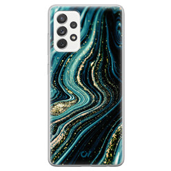 Casevibes Samsung Galaxy A52 hoesje siliconen - Blue Marble Waves