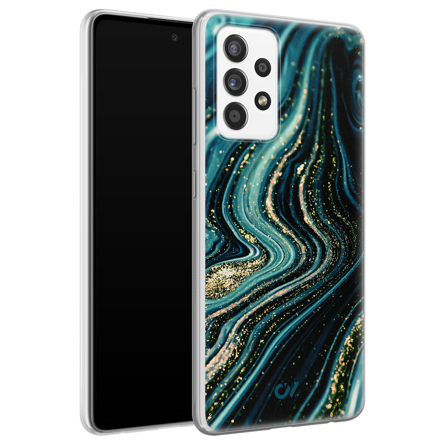 Casevibes Samsung Galaxy A52 hoesje siliconen - Blue Marble Waves