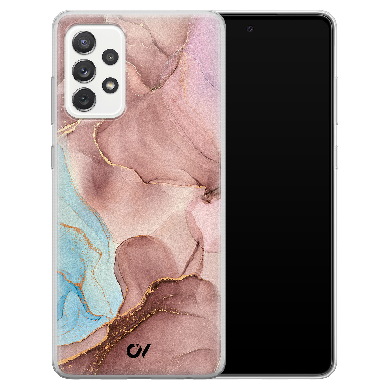 Casevibes Samsung Galaxy A52 hoesje siliconen - Marble Clouds