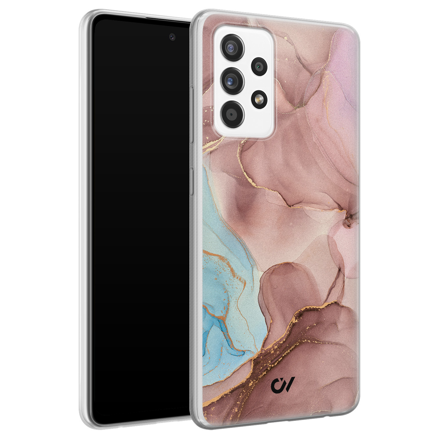 Casevibes Samsung Galaxy A52 hoesje siliconen - Marble Clouds