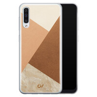 Casevibes Samsung Galaxy A50 hoesje siliconen - Geo Modern Brown