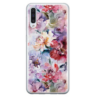 Casevibes Samsung Galaxy A50 hoesje siliconen - Bloemen Acryl