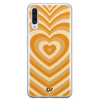 Casevibes Samsung Galaxy A50 hoesje siliconen - Retro Hart Geel