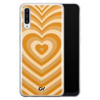 Casevibes Samsung Galaxy A50 hoesje siliconen - Retro Hart Geel