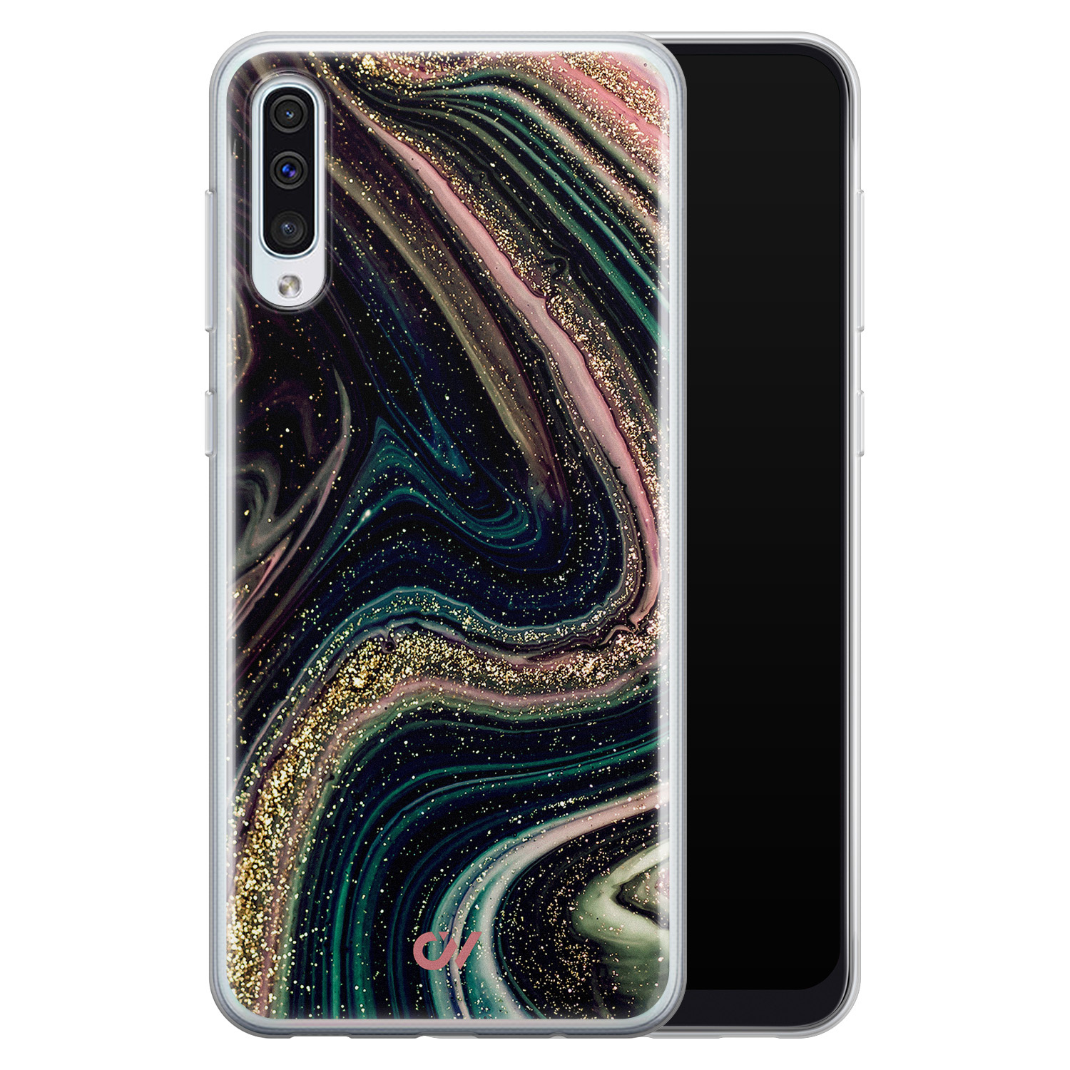Casevibes Samsung Galaxy A50 hoesje siliconen - Marble Twilight
