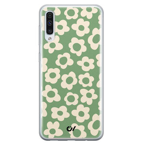 Casevibes Samsung Galaxy A50 hoesje siliconen - Retro Cute Flowers