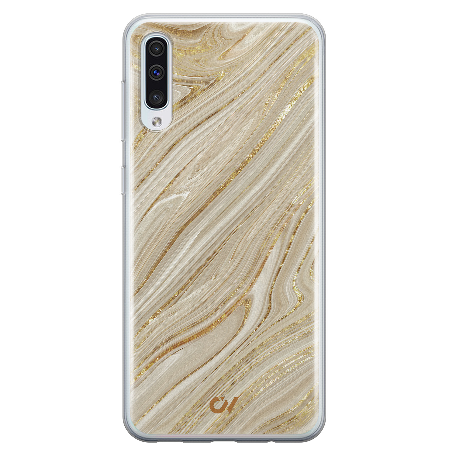 Casevibes Samsung Galaxy A50 hoesje siliconen - Golden Marble