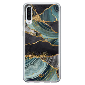 Casevibes Samsung Galaxy A50 hoesje siliconen - Marble Jade Stone