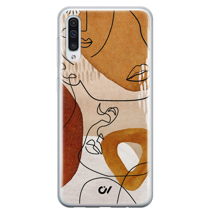 Casevibes Samsung Galaxy A50 hoesje siliconen - Abstract Shape Faces