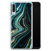 Casevibes Samsung Galaxy A50 hoesje siliconen - Blue Marble Waves