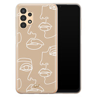 Casevibes Samsung Galaxy A13 4G hoesje siliconen - Oneline Faces