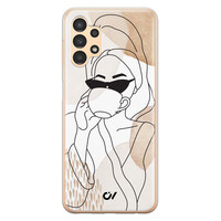 Casevibes Samsung Galaxy A13 4G hoesje siliconen - Line Art Girl