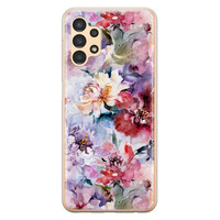 Casevibes Samsung Galaxy A13 4G hoesje siliconen - Bloemen Acryl