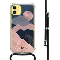 Casevibes iPhone 11 hoesje met koord - Landscape Rosegold