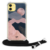 Casevibes iPhone 11 hoesje met koord - Landscape Rosegold