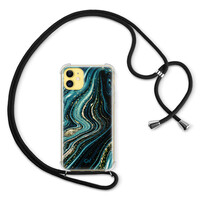 Casevibes iPhone 11 hoesje met koord - Blue Marble Waves